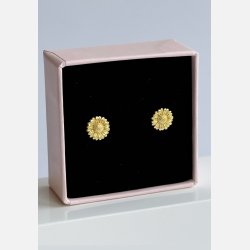 Solsikke �restikker | forgyldt messing (8 mm)