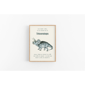 Dinosaur Mnedsplakat April + Bonusplakat (2 stk A4 plakater)