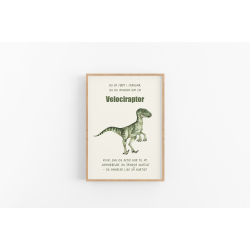 Dinosaur Mnedsplakat Februar + Bonusplakat (2 stk A4 plakater)