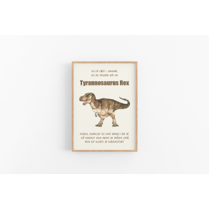 Dinosaur Mnedsplakat Januar + Bonusplakat (2 stk A4 plakater)