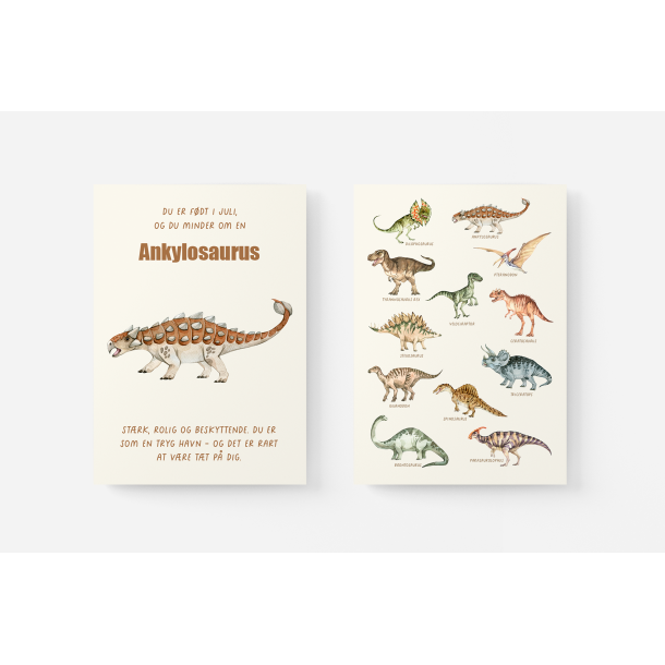 Dinosaur Mnedsplakat Juli + Bonusplakat (2 stk A4 plakater)