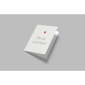 Du er v�rdsat (A7 foldekort)