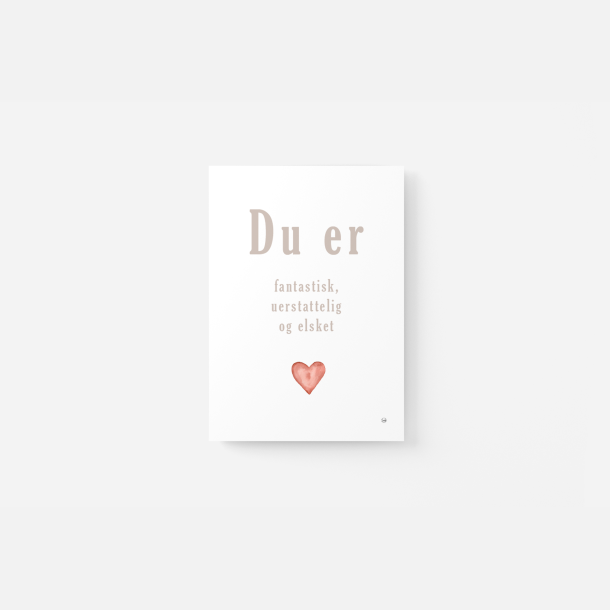 Du er elsket l A5 kort