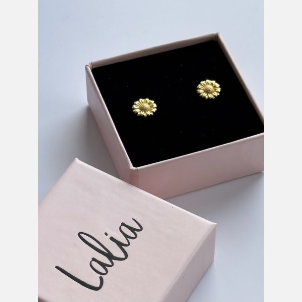 Solsikke �restikker | forgyldt messing (8 mm)