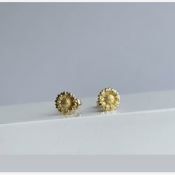 Solsikke �restikker | forgyldt messing (8 mm)