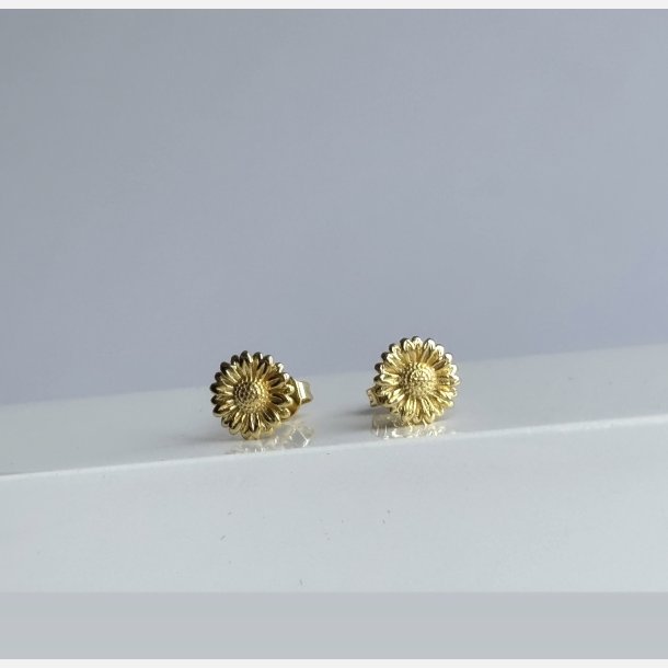 Solsikke �restikker | forgyldt messing (8 mm)