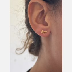 Fredsdue �restikker | mat forgyldt messing (6�8 mm)