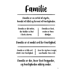 Familie citatkollage A5