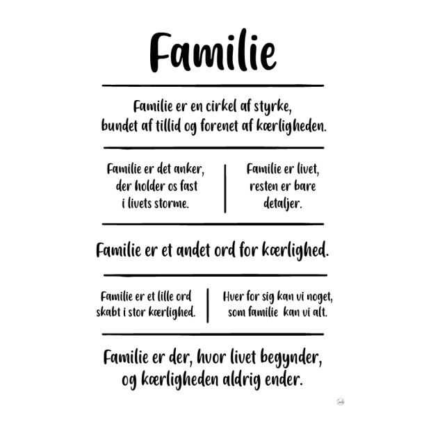 Familie citatkollage A5