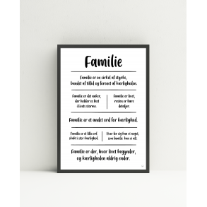 Familie citatkollage A4