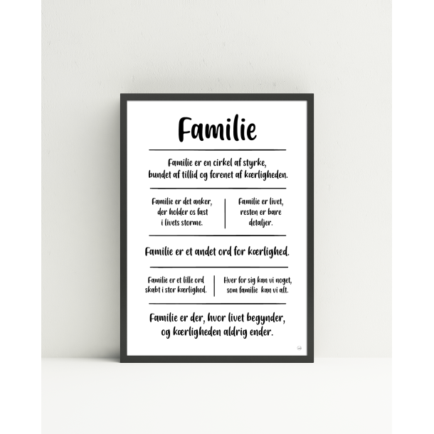 Familie citatkollage A4