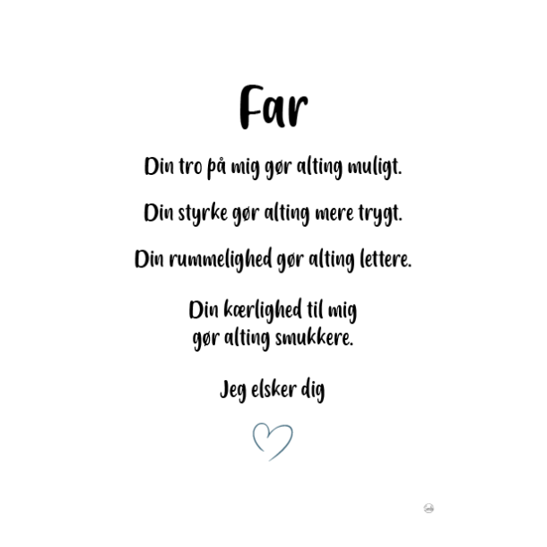 Far - din tro, din styrke.
