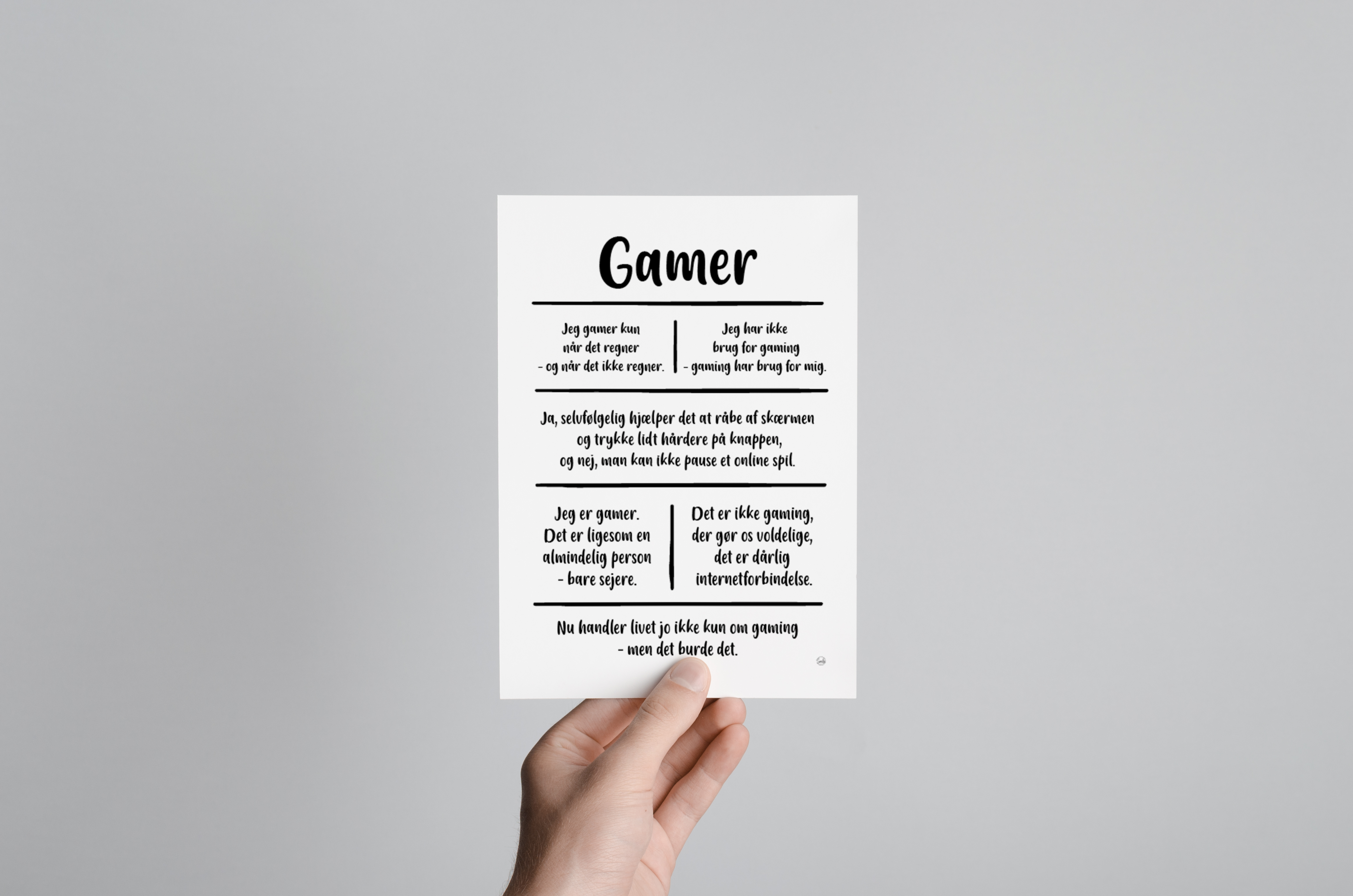Gamer citatkollage A5 A5 Kort (små plakater 15x21cm) - StiLia ApS