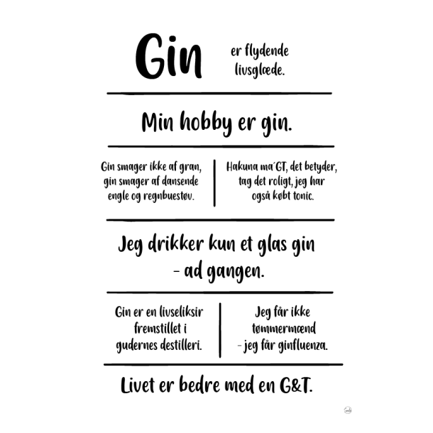 Gin citatkollage A5