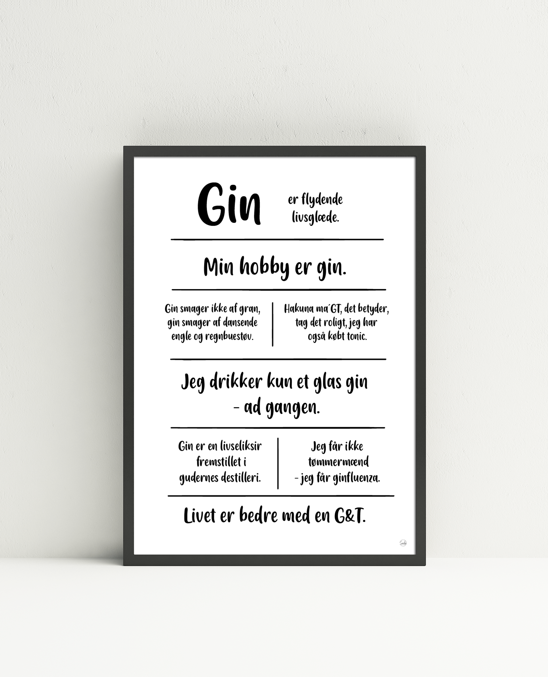 Gin citatkollage A3