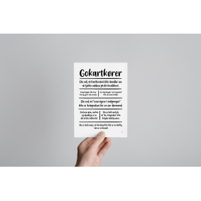 Gokartkrer citatkollage A5