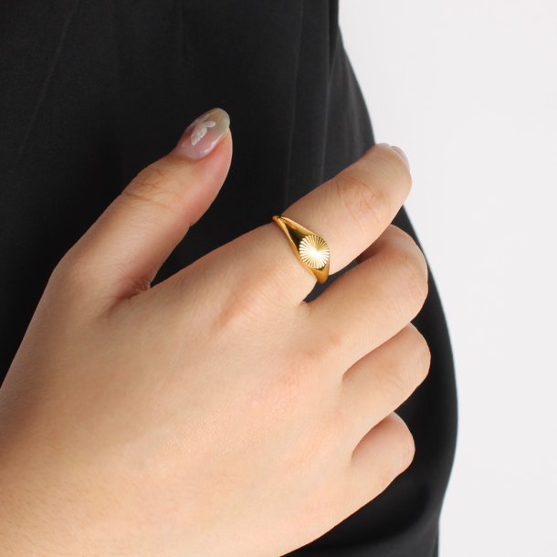 Alice ring Justerbar str 52-56 (Forgyldt stl) UDEN SMYKKESKE