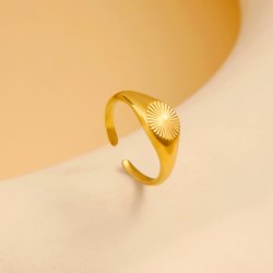 Alice ring Justerbar str 52-56 (Forgyldt stl) UDEN SMYKKESKE