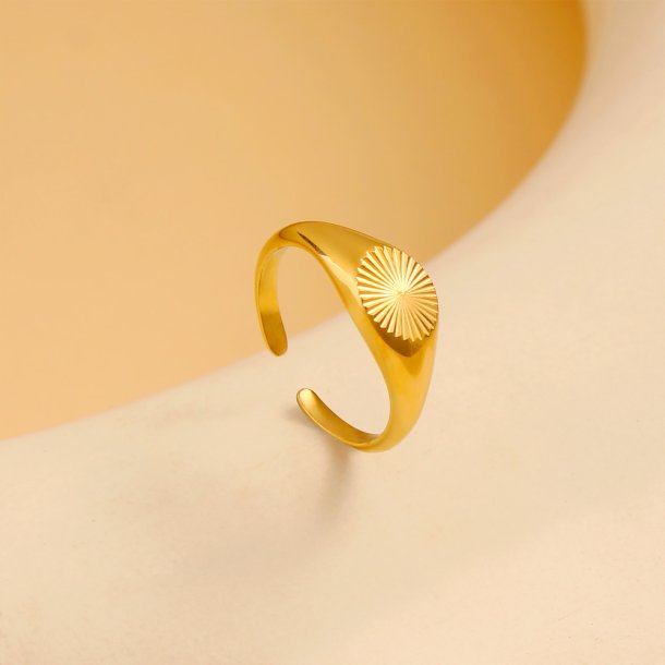 Alice ring Justerbar str 52-56 (Forgyldt stl) UDEN SMYKKESKE