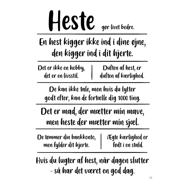 Heste citatkollage A5