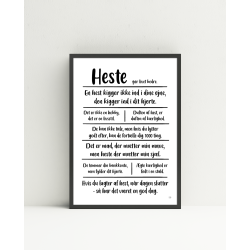 Heste citatkollage A4