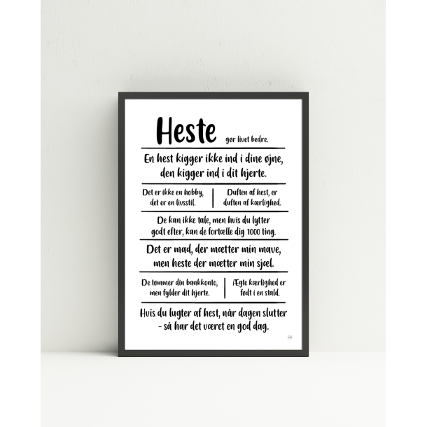 Heste citatkollage A4