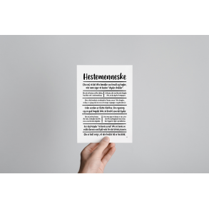 Hestemenneske citatkollage A5