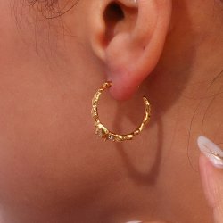 Hoops med klare sten (UDEN smykkeske)