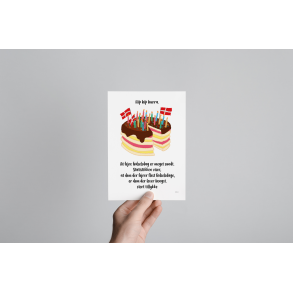 Fdselsdagskort A5 (med lagkage)