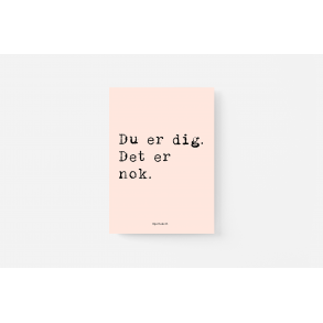Du er dig. (rosa) Hjertekort