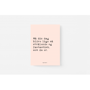 Fantastisk og strlende dag. (Rosa) Hjertekort