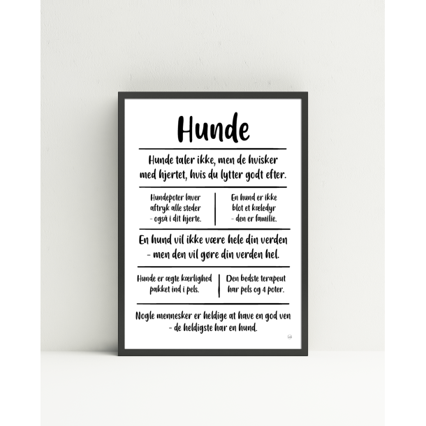 Hunde citatkollage A4