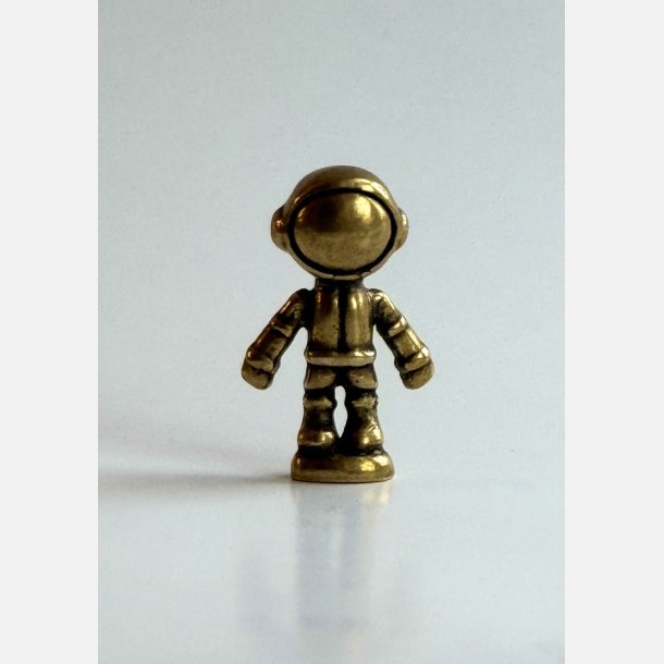 Lille astronaut | messingfigur og A7-kort | mod og styrke