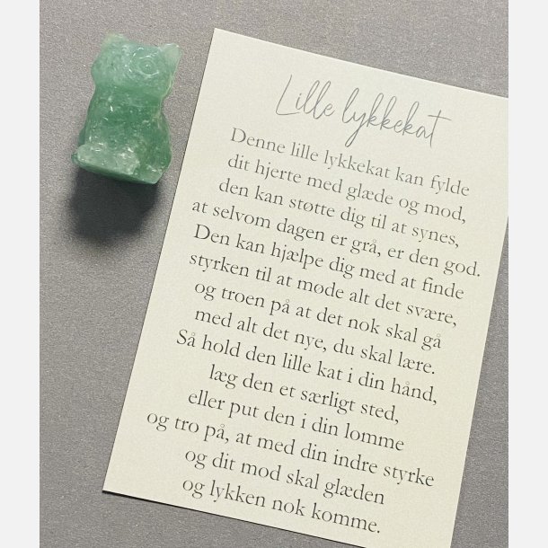 Lille lykkekat (Aventurin) vlg mellem 2 tekster