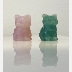 Lille lykkekat (Rosakvarts) vlg mellem 2 tekster