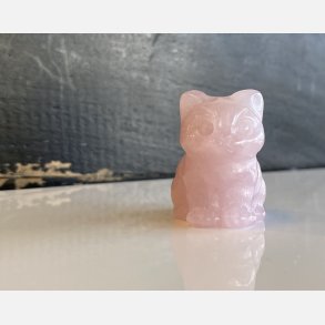 Lille lykkekat (Rosakvarts) vlg mellem 2 tekster