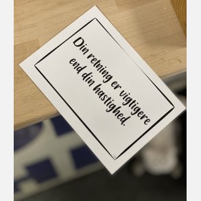 Din retning er vigtigere A6