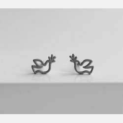 Fredsdue �restikker | mat fors�lvet messing (6�8 mm)