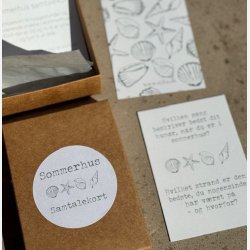 Sommerhus-samtalekort (A7 kort pakket i ske)