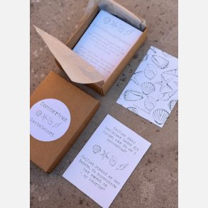 Sommerhus-samtalekort (A7 kort pakket i ske)