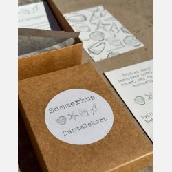 Sommerhus-samtalekort (A7 kort pakket i ske)