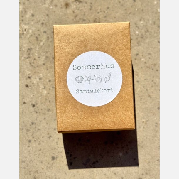 Sommerhus-samtalekort (A7 kort pakket i ske)