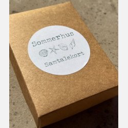 Sommerhus-samtalekort (A7 kort pakket i ske)