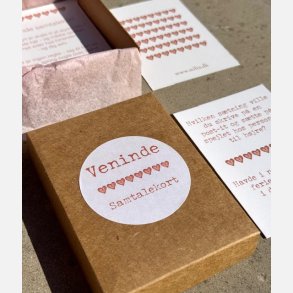 Veninde-samtalekort (A7 kort pakket i ske)
