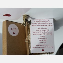 Lille svane | messingfigur og A7-kort | MOR