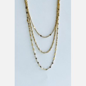 Ivy halsk�de 3 lag (forgyldt) 42+5,5cm