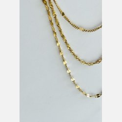 Ivy halsk�de 3 lag (forgyldt) 42+5,5cm