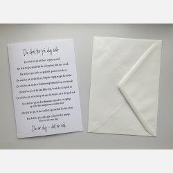 Du skal tro p dig selv (A5 telegram med tilhrende kuvert)