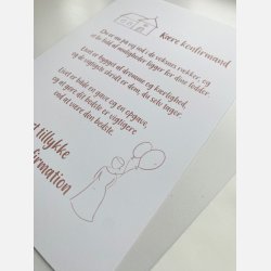 Kre konfirmand (PIGE) (A5 telegram med tilhrende kuvert)