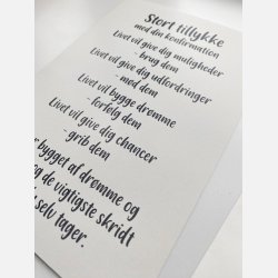 Stort tillykke med din konfirmation (A5 telegram med tilh�rende kuvert)